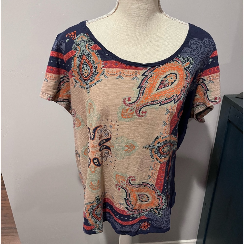 Lucky brand 2x short sleeve print tee